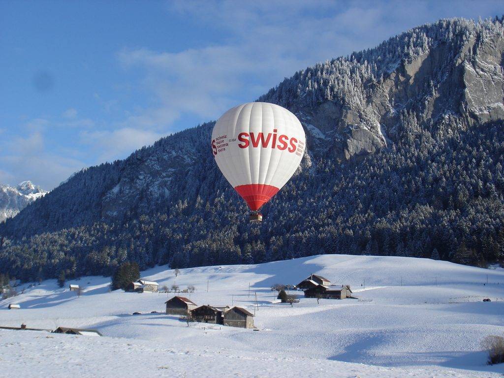 Volar en globo en invierno