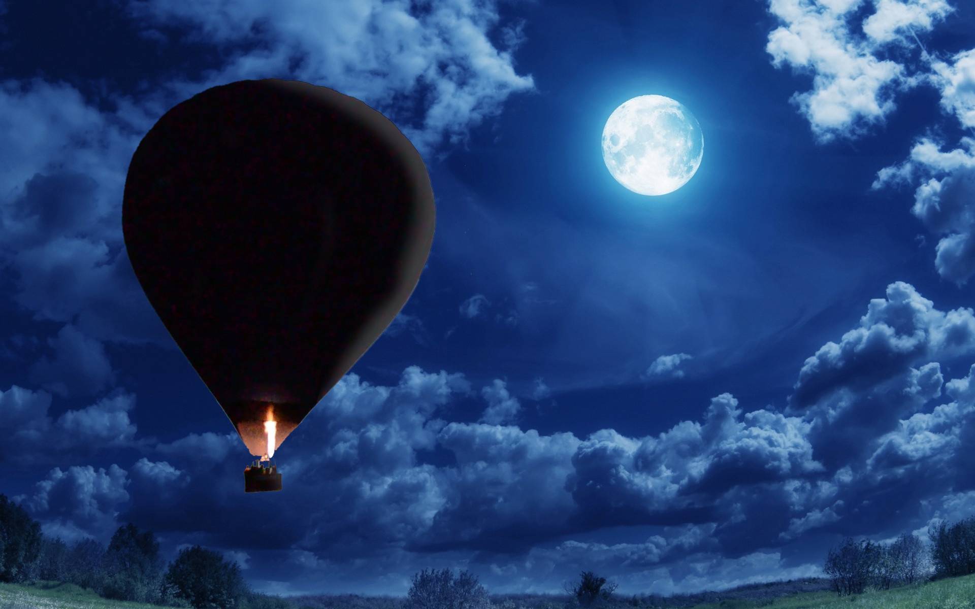Ven a volar en globo durante la próxima luna llena.