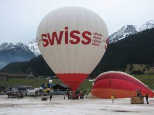 Launch field in Chateau D´oex, Switzerland