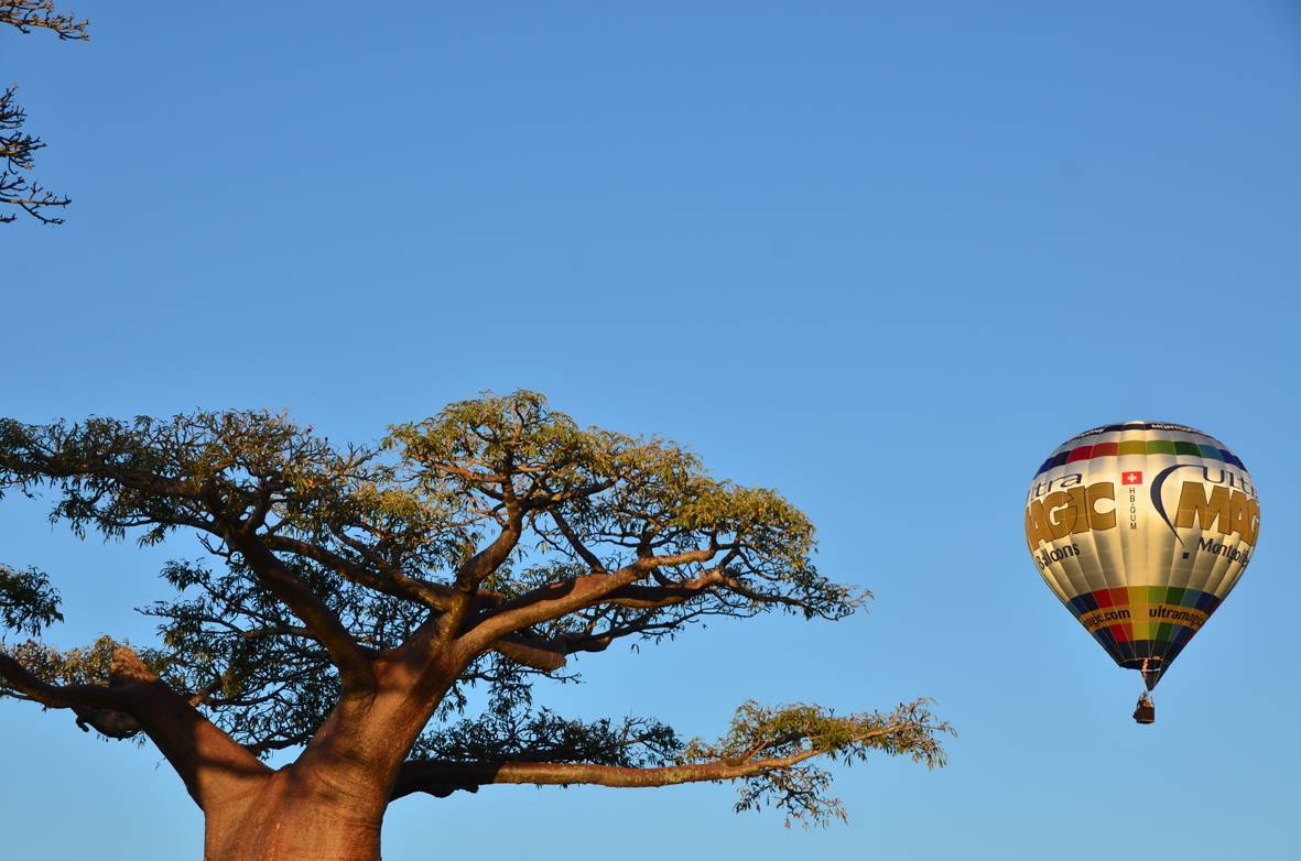 Donde miramos hay un paisaje inolvidable en el que los globos ponen un toque de color.