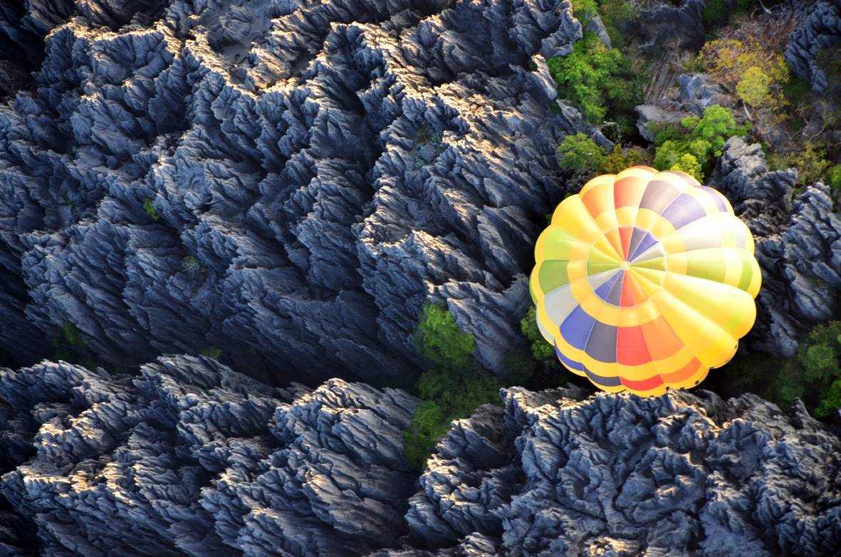 El Gran Tsingy desde el globo.