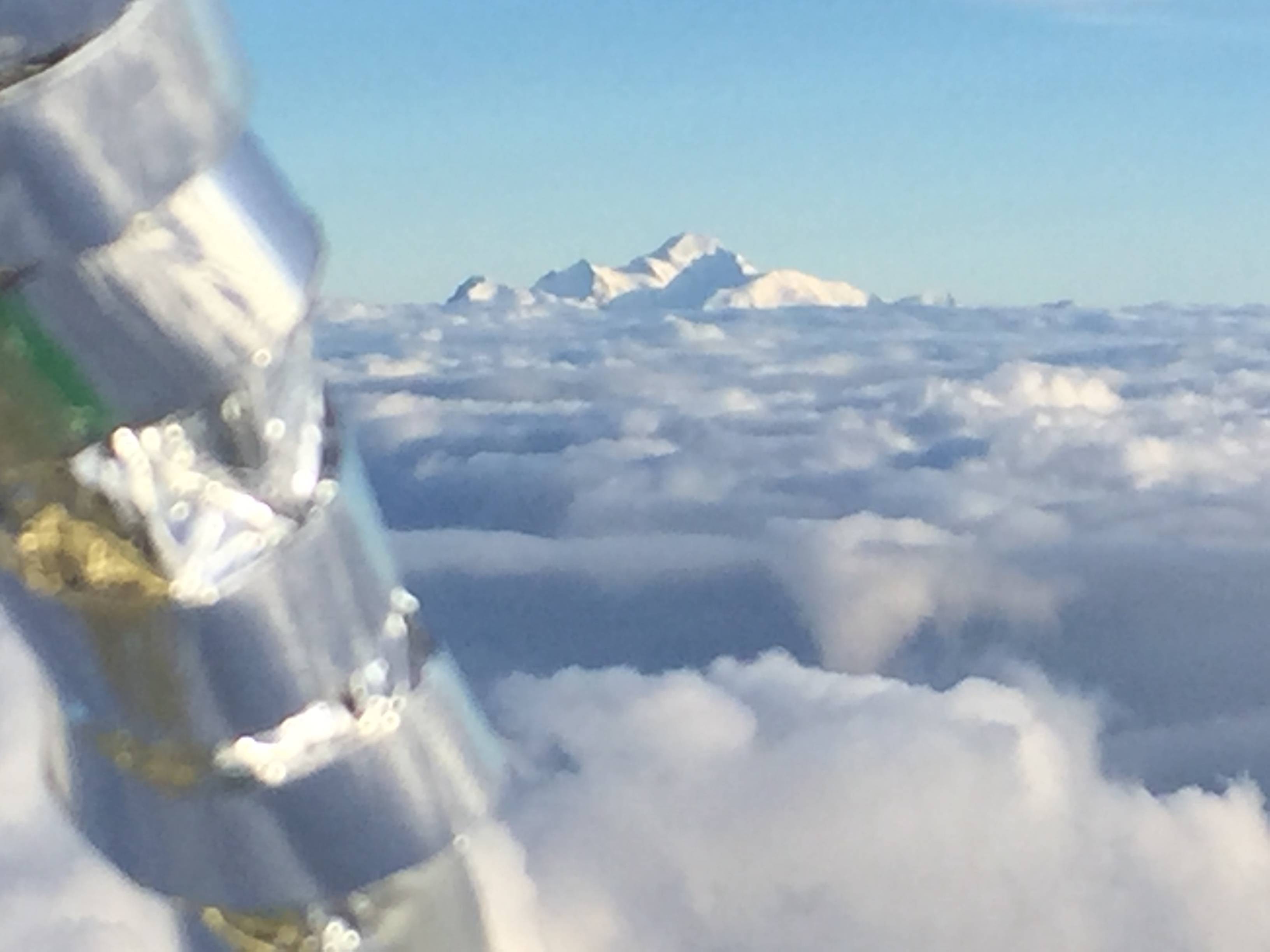 Uno de los mayores obstáculos del vuelo de 2016, el Mont Blanc.
