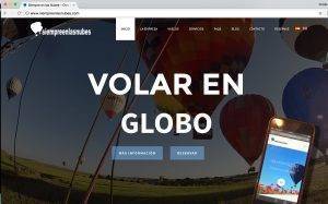 Web de vuelos en globo de Siempre en las nubes