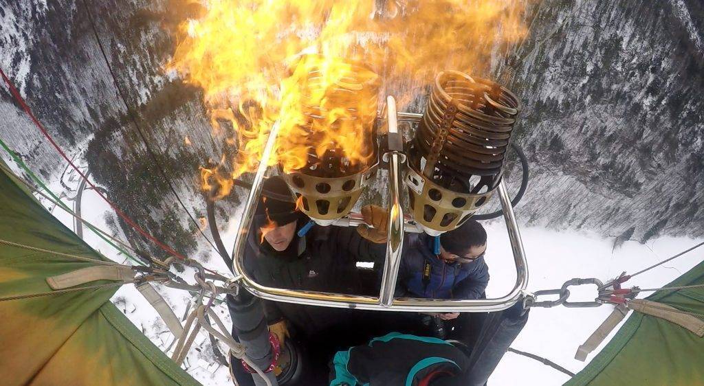 Quemador de un globo de aire caliente