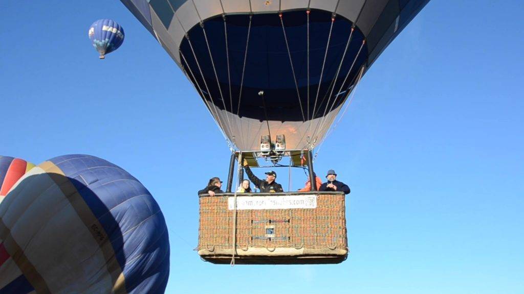 video vuelo en  globo