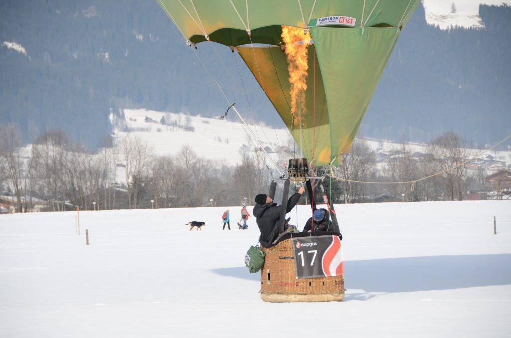 Volar en globo en invierno