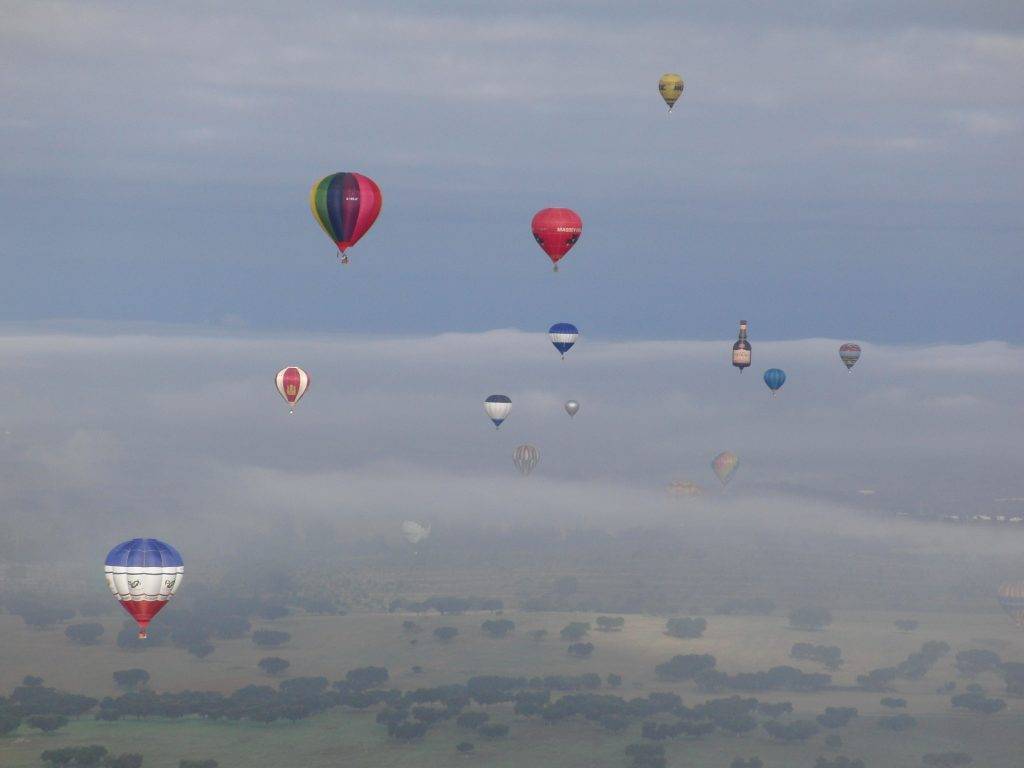 Volar en globo en festivales