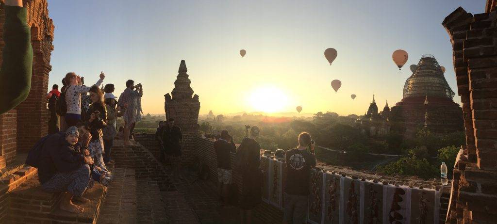 Viajar en globo en Bagan, Myanmar
