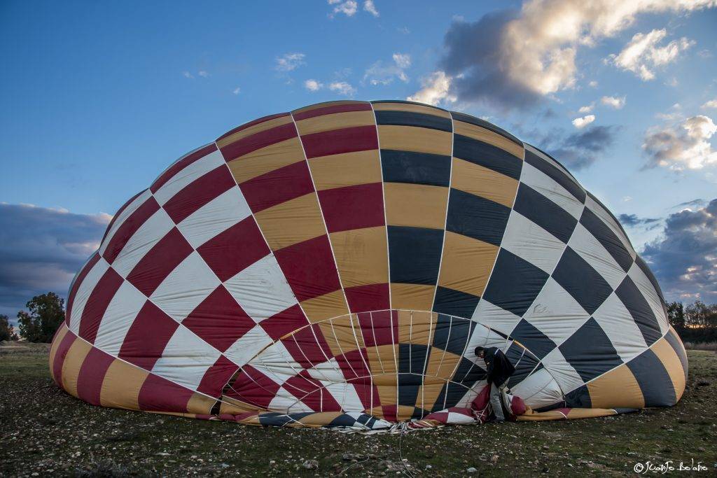 La vela de un globo aerostático