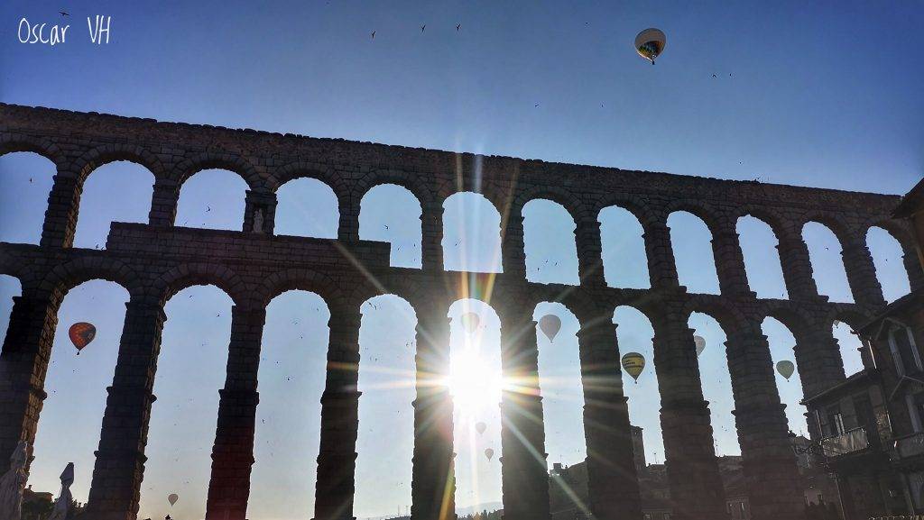 El Acueducto de Segovia desde un globo El Acueducto de Segovia desde un globo