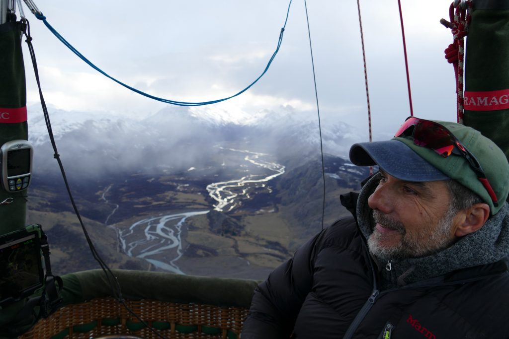 En globo en la Patagonia