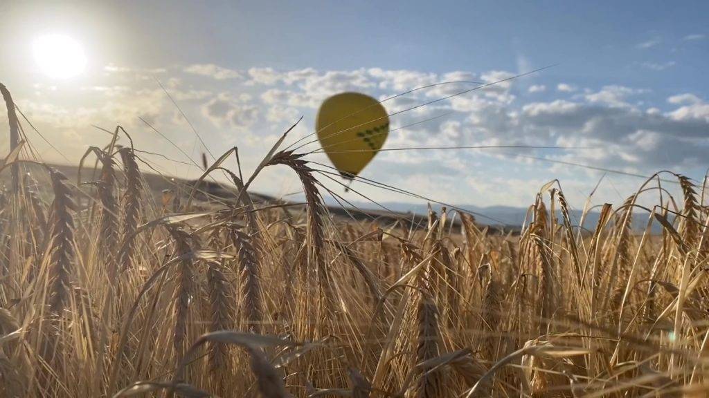 Homenaje en globo a los sanitarios en Segovia