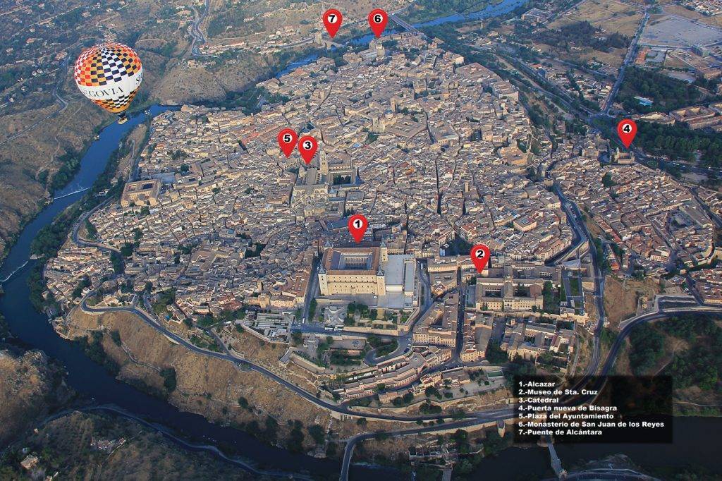 Mapa aéreo de Toledo