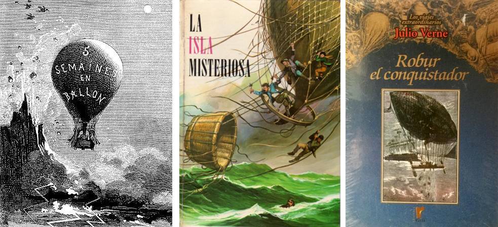 novelas de Julio Verne con globos