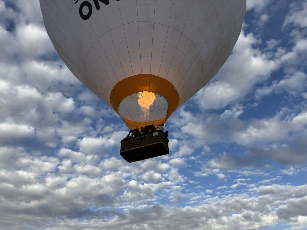 Mi pueblo desde un globo