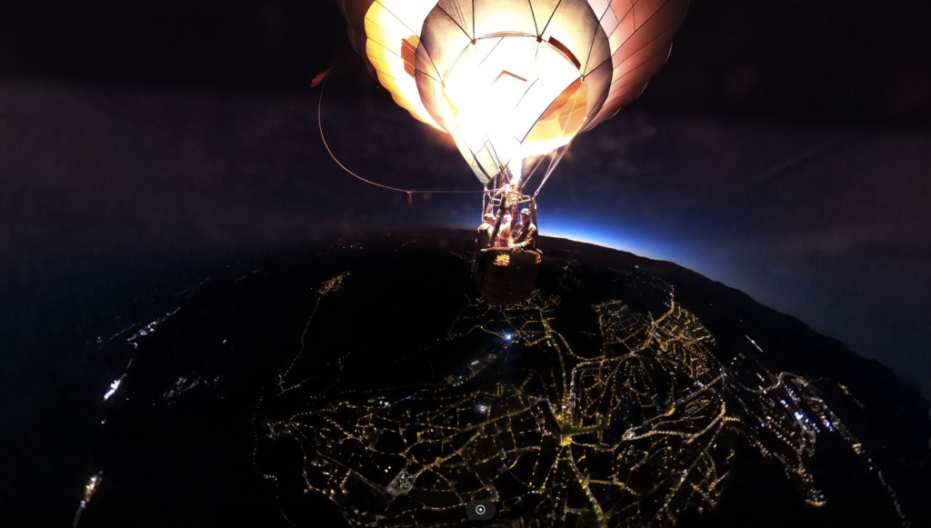 Vuelo nocturno en globo